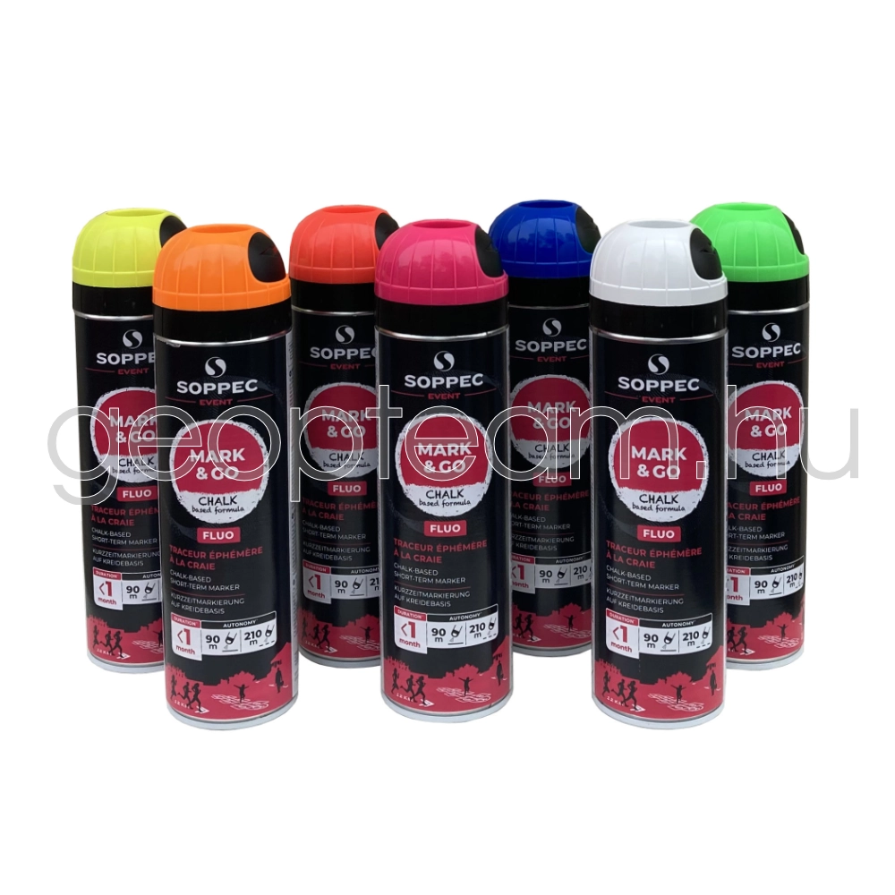 Soppec rövid hatóidejű jelölőfesték spray, 0,5 liter