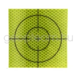 100x100mm-es neonsárga mérőfólia, normál célkereszttel