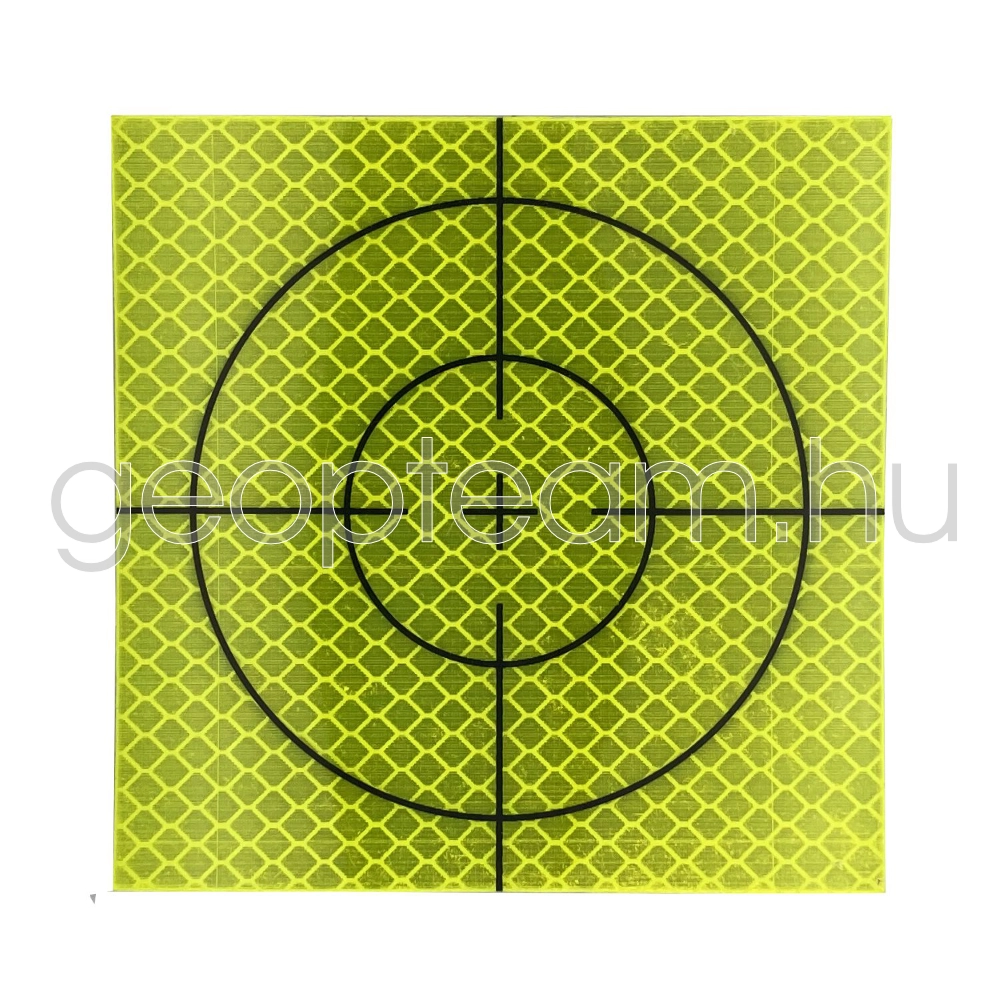 100x100mm-es neonsárga mérőfólia, normál célkereszttel