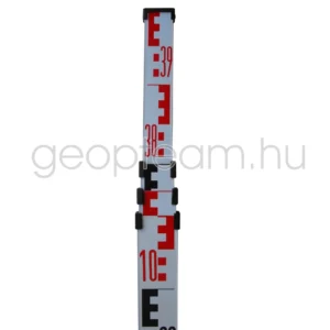 teleszkópikus alumímium szintezőléc, 4 m, 4 rész