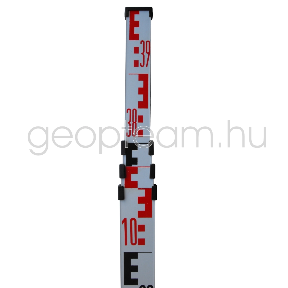 teleszkópikus alumímium szintezőléc, 4 m, 4 rész