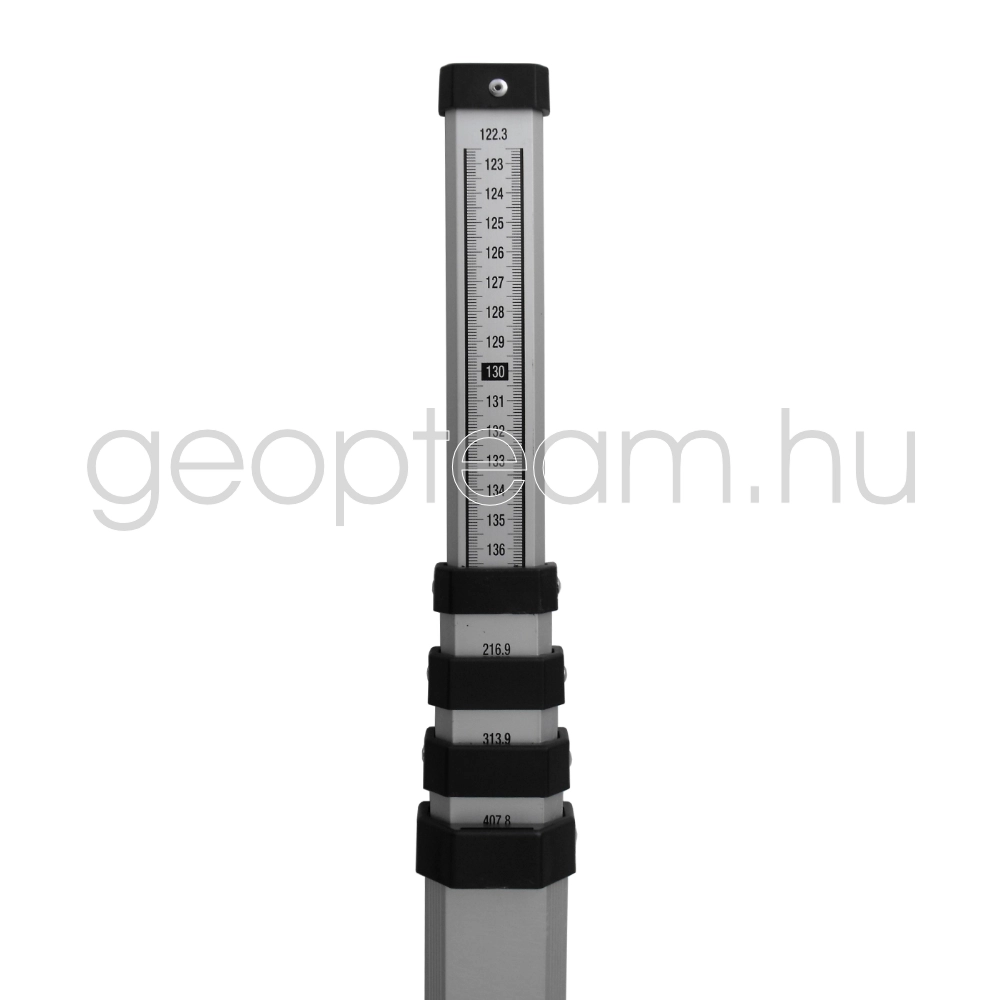 teleszkópikus alumímium szintezőléc, 5 m, 5 rész