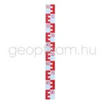 Kemény hab mérték E osztással, 1m, alulról 00-tól 90-ig, piros