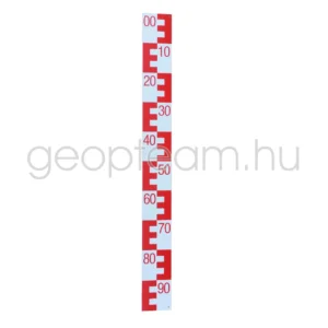 Kemény hab mérték E osztással, 1m, alulról 00-tól 90-ig, piros