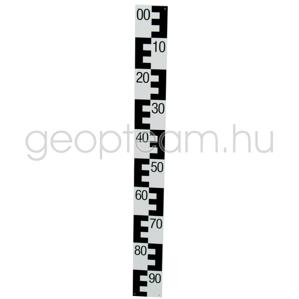 Kemény hab mérték E osztással, 1m, alulról 90-től 00-ig, fekete