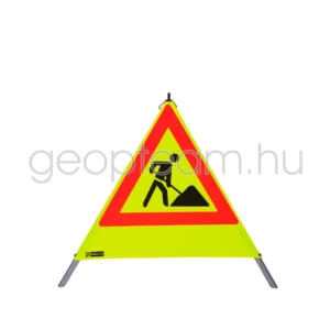 Figyelmeztető neonsárga fényvisszaverő piramis, 70 cm, Munkavégzés