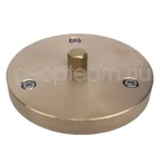 sárgaréz beépíthető pillértalp, ?160mmx20mm, dűbellel