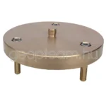 sárgaréz beépíthető pillértalp, ?160mmx20mm, dűbellel