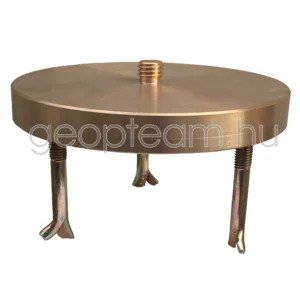 sárgaréz beépíthető pillértalp, ?160mmx20mm, saját szárral